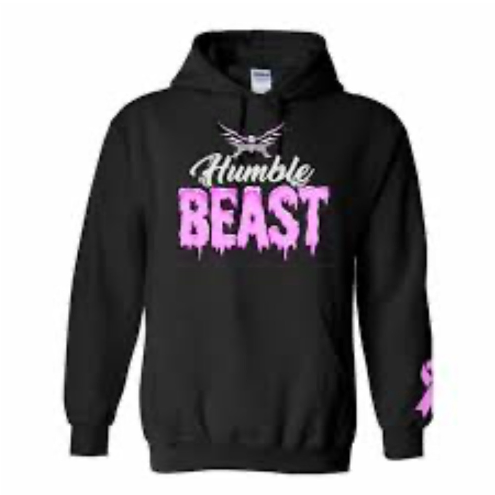 Humble Beast Black and Pink Hoodie